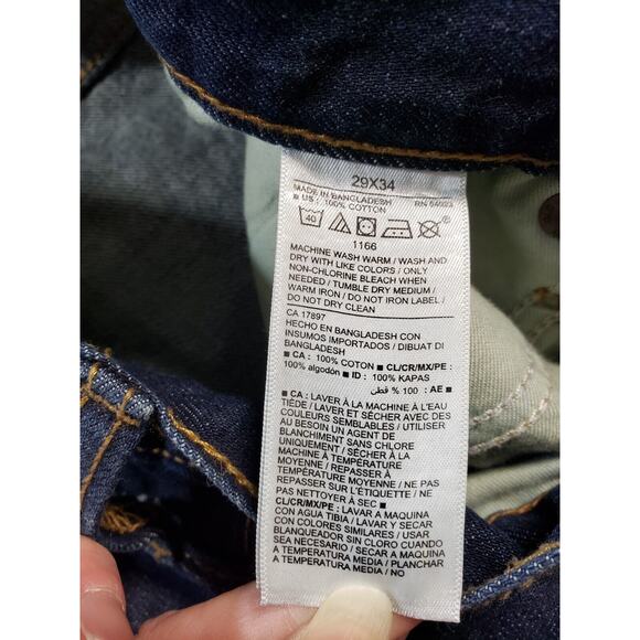 Old Navy Jeans Sz 29x34 Mens Blue Cotton Pants Denim Bootcut Casual - Picture 4 of 13